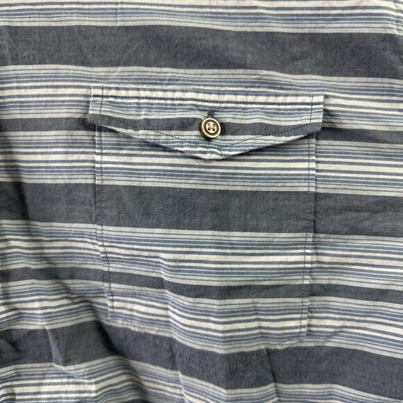 JOHNNIE-O LONG SLEEVE BUTTON FRONT SHIRT‎ Men's Size X-Large Blue Stripe - Picture 3 of 11